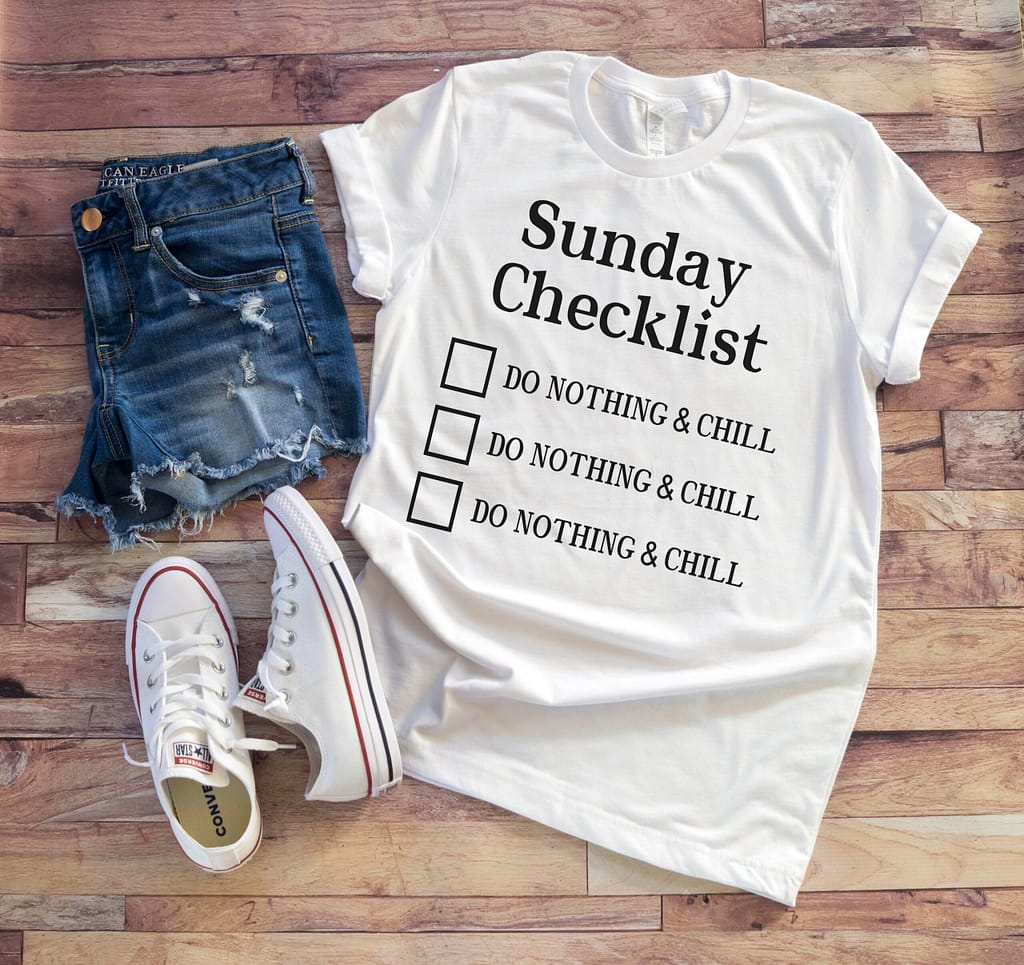 Free Sunday Checklist SVG File