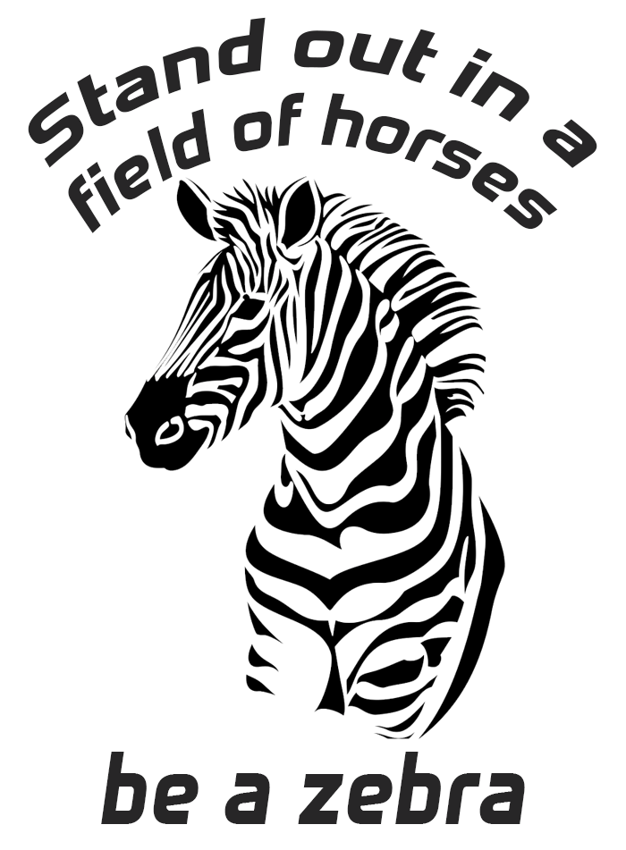 Free Be a Zebra SVG File