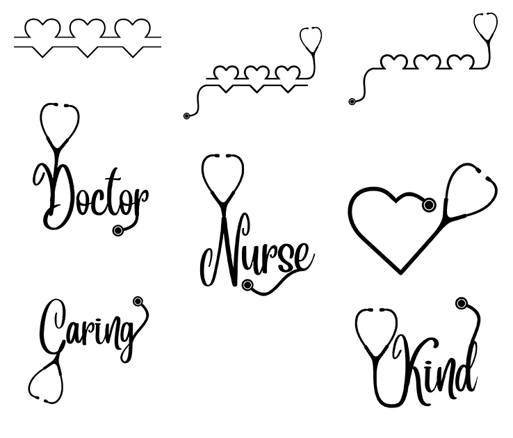 Free Hearts SVG Cutting File Pack for the Cricut.