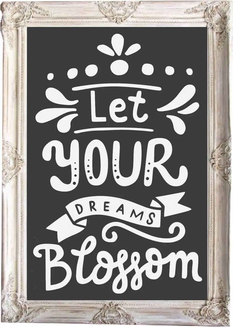 Free Let Your Dreams Blossom SVG Cutting File for the Cricut.