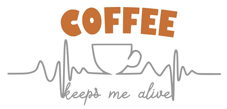 Free Coffee is my Heartbeat SVG Cutting File for the Cricut.