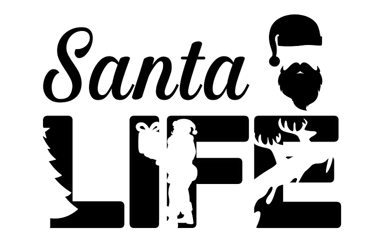Free Santa Life SVG Cutting File for the Cricut.