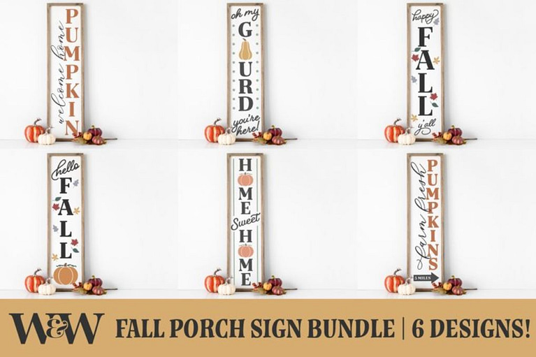 Free Fall Porch Sign SVG