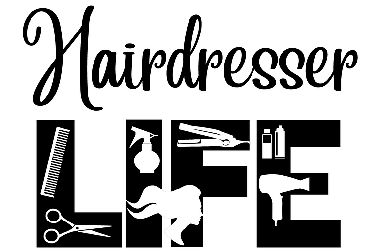 Free Hairdresser Life SVG Cutting File for the Cricut.