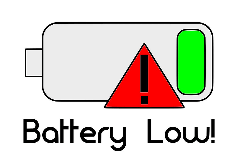 Free Battery Low SVG Cutting File for the Cricut.