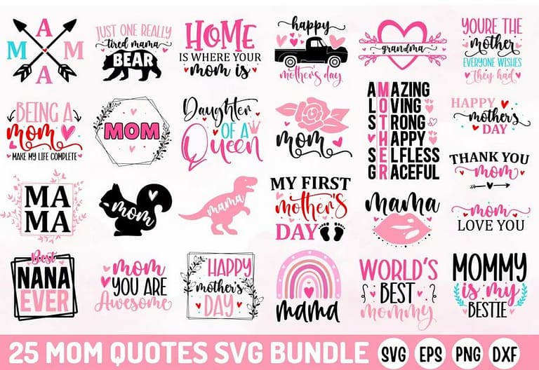 Free Mothers Day SVG Bundle