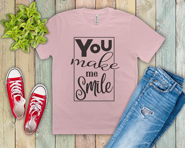Free You Make Me Smile SVG Cutting File for the Cricut.