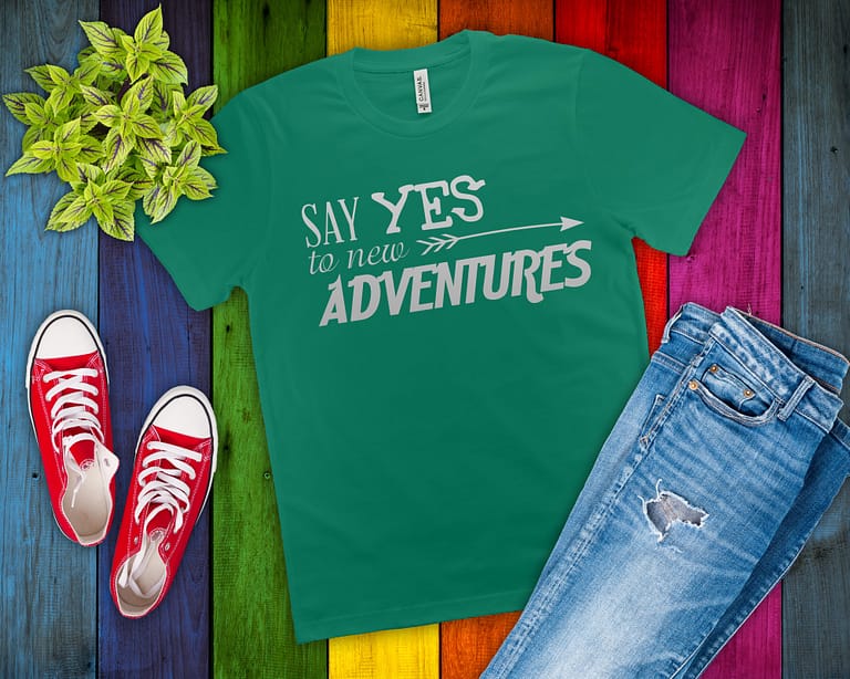 Free Say Yes to New Adventures SVG Cutting File for the Cricut.