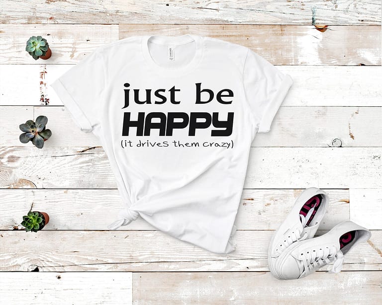 Free Just be Happy SVG Cutting File for the Cricut.