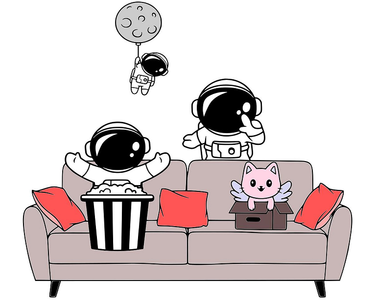 Free Spacemen on the Sofa SVG File