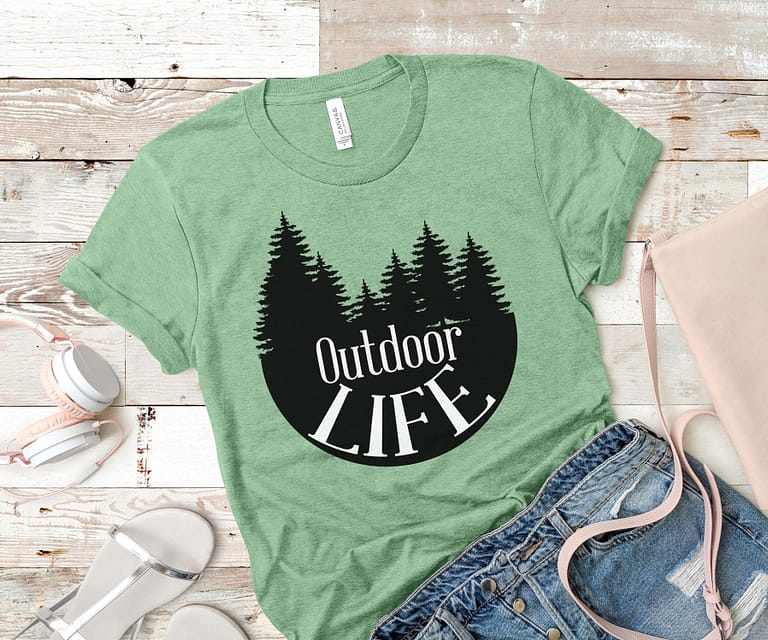 Free Outdoor Life SVG T Shirt Design for the Cricut.
