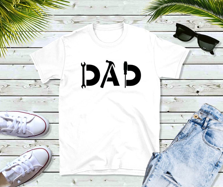 Free DAD Fathers Day SVG Cutting File for the Cricut.