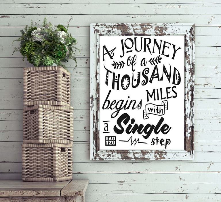 Free A Journey of a Thousand Miles SVG Cutting File for the Cricut.