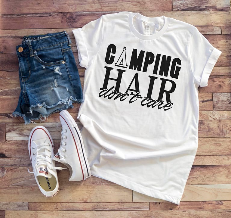 Free Camping Hair SVG File