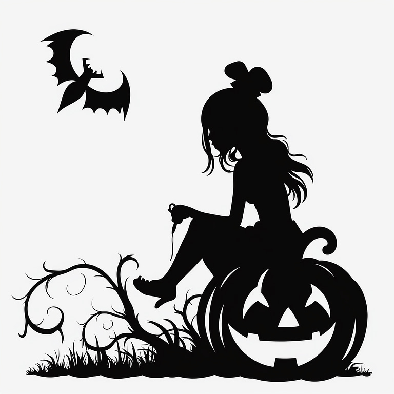 Free Thinking of Halloween SVG Cutting File for the Cricut. This Free SVG could be added to a project of your own!